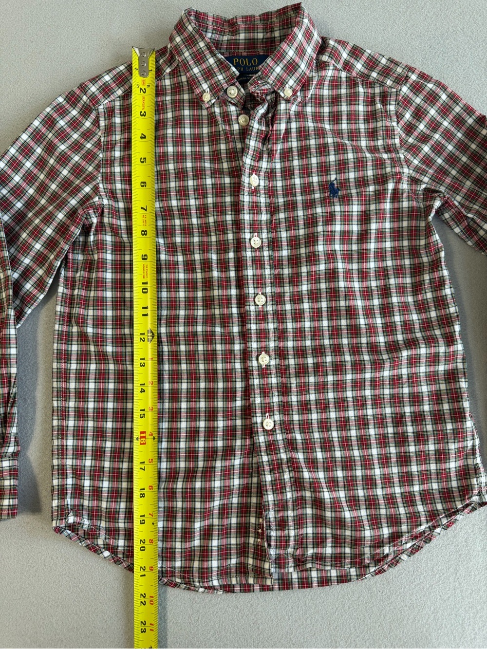 Polo Ralph Lauren Boys Multicolor Plaid Button-Down Shirt S/P 8 Long Sleeve - Picture 7 of 9